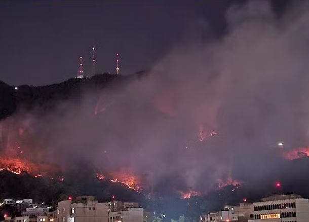 Bombeiros combatem fogo na Floresta da Tijuca por mais de 14 horas
