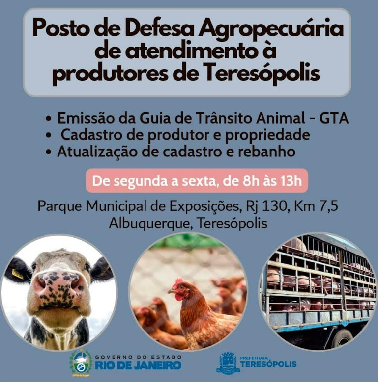 Teresópolis tem Posto Municipal de Defesa Agropecuária para atendimento de produtores rurais