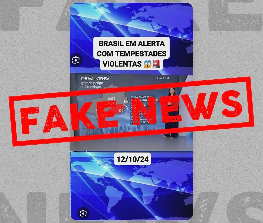 Defesa Civil alerta para Fake News sobre tempestades no Rio de Janeiro