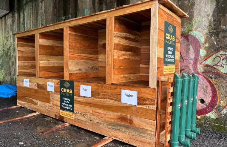 Iniciativa privada instala primeira lixeira de reciclagem de Petrópolis no Catobira, em Itaipava