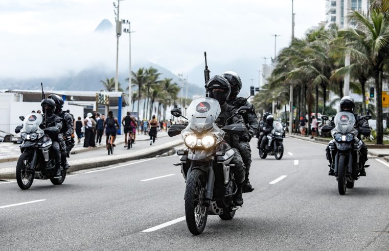 Segurança no G20: Batalhão Tático de Motocicletas reforça patrulhamento na cidade do Rio