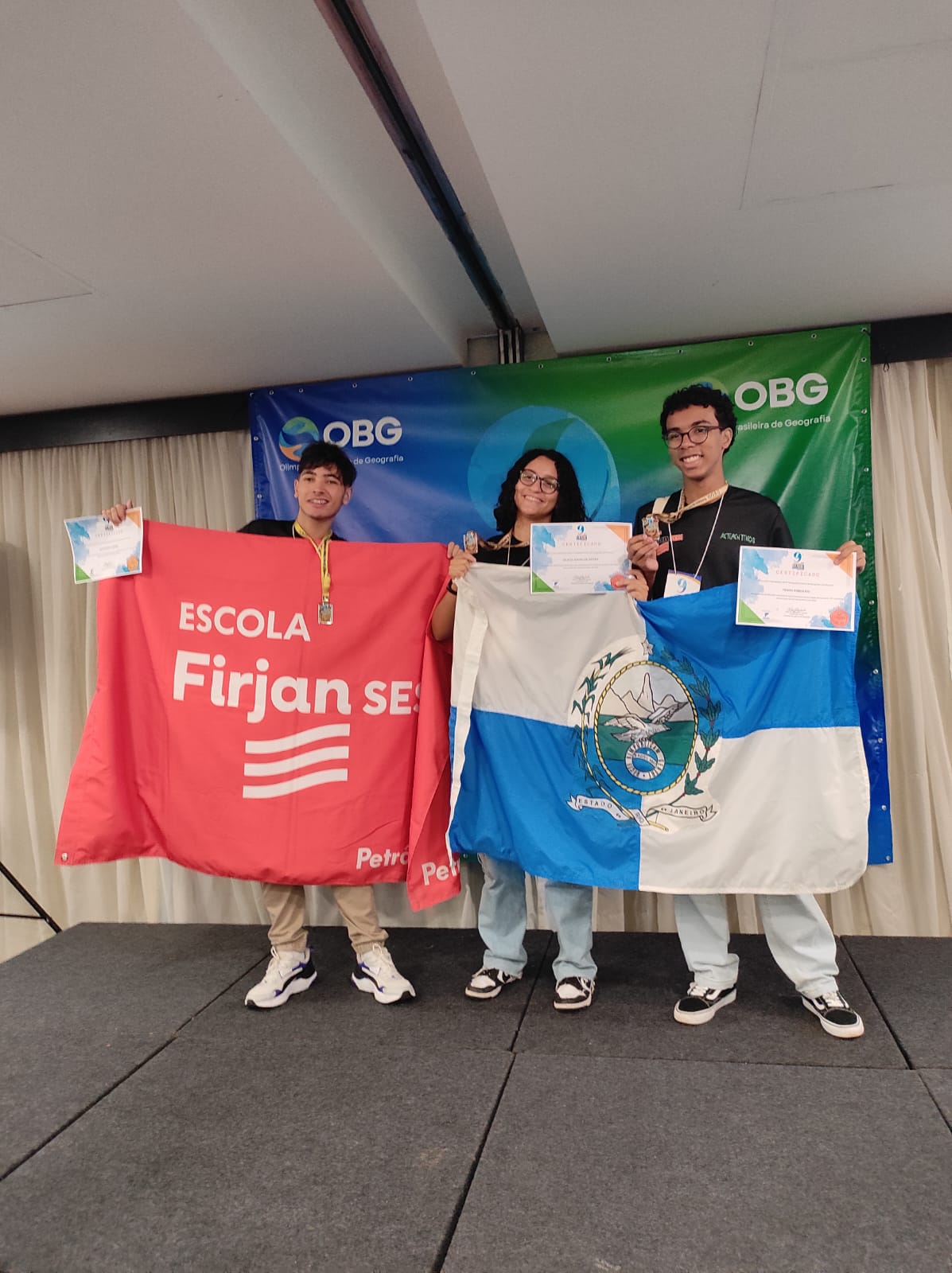 Alunos da Escola Firjan SESI Petrópolis levam ouro e bronze na Olímpiada Brasileira de Geografia