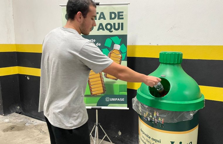 UNIFASE/FMP lança ecoponto para coleta de óleo de cozinha usado