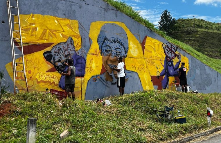 Arte e inovação chegam ao ponto de coleta seletiva do Catobira, em Itaipava