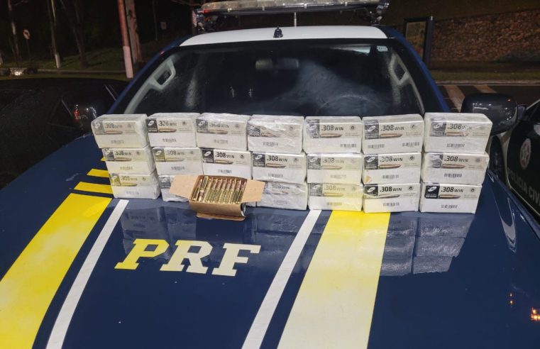 PRF apreende mais de mil munições de fuzil em Petrópolis