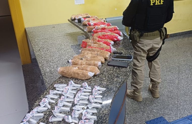 Em Teresópolis, PRF apreende cerca de 2 mil pinos de cocaína