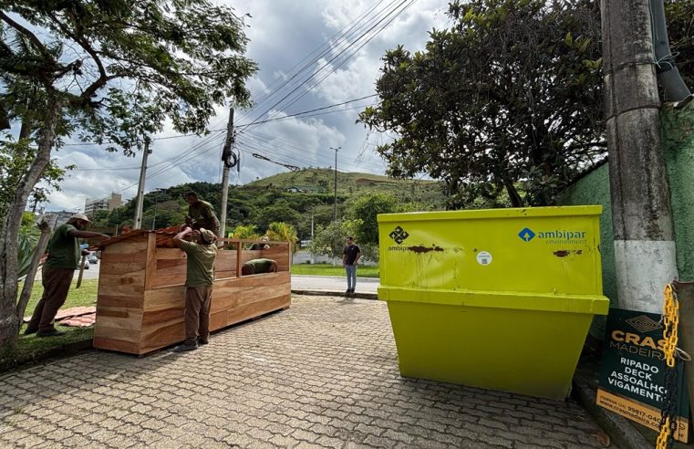 Hortomercado de Itaipava ganha novo ponto de coleta seletiva com caçamba exclusiva para vidro