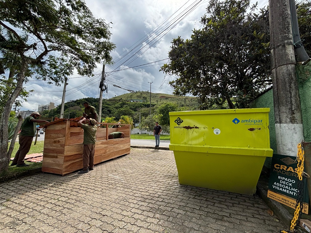 Hortomercado de Itaipava ganha novo ponto de coleta seletiva com caçamba exclusiva para vidro